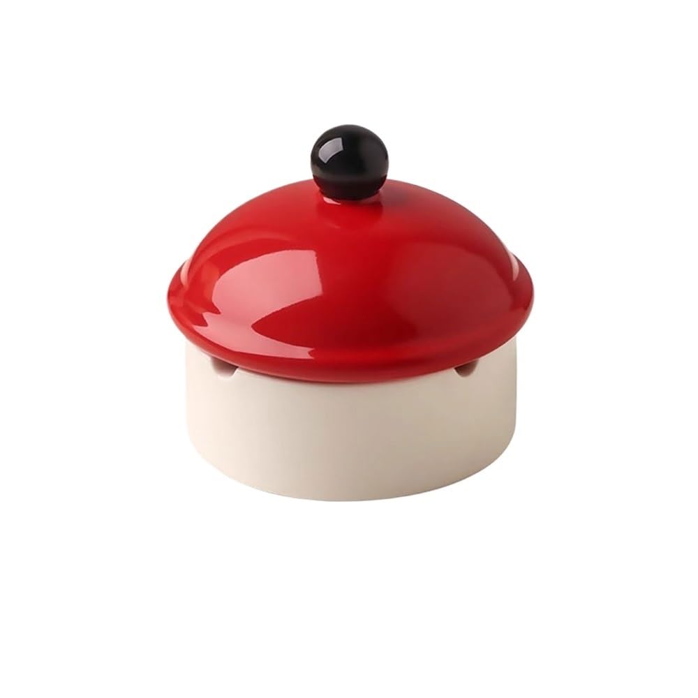 Practical ashtray Tabletop Ashtray with Lid Indoor and Outdoor Ceramic Simple Portable for Home Office also a Decorative