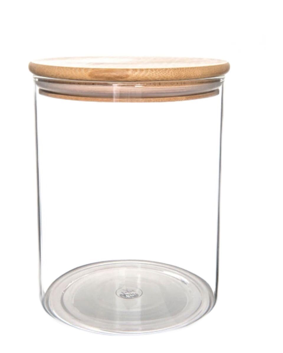 Honey Bee 2 Liter Round Glass with Bamboo Cover