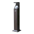 Standing Ashtray Black Rainproof Vertical can be Fixed Outdoor Ashtrays Smoking Area Trash Iron Baking Paint Cigarette Butt Collection Patio(Brown)