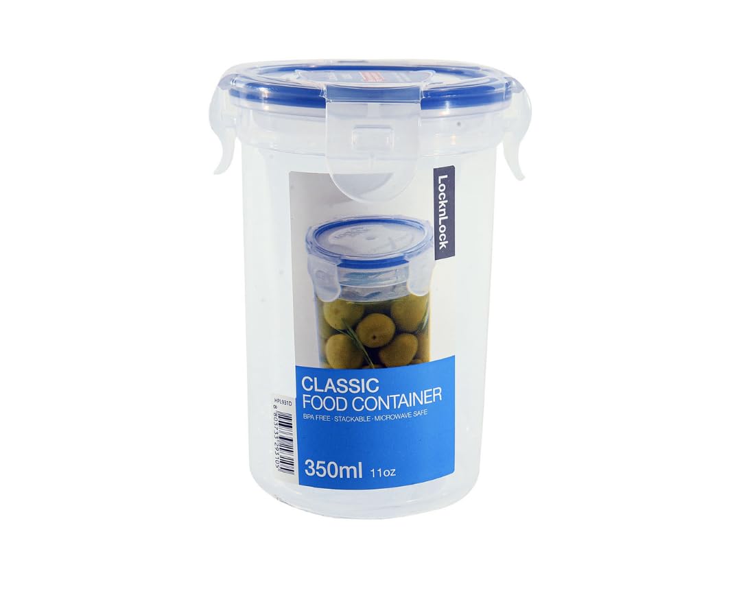 LocknLock 350ml Round Airtight Food Storage Container- BPA-Free, Microwave, Freezer, and Dishwasher Safe
