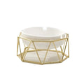 Practical ashtray Ashtray with Shelf Living Room Decorations Office Ceramic(Gold)