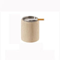Practical ashtray Travertine Ashtray Stainless Steel Liner Funnel Erfect for Indoor or Outdoor Places Such as Home Office Cafe Hotel etc