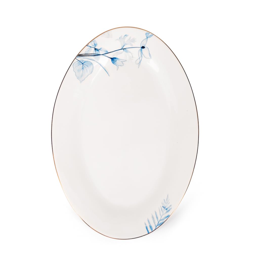 Fissman 1-Piece Oval Plate 30cm Tableware Lyon Series, Serving, for Salad, Stew, Fruits and Pasta And for Thanksgiving Entertaining Holiday Party, Ramadan Eid, Diwali For All Types of Occasions