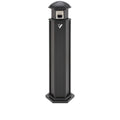 Standing Ashtray Black Outdoor Stainless Steel Floor Standing Ash Column Cigarette Butt Collection Rainproof Patio