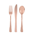 Unique Party 30262 Plastic Cutlery Set, Rose Gold