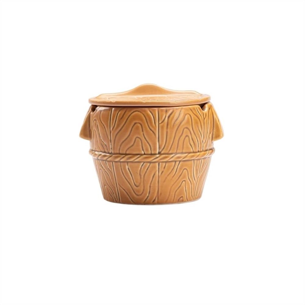Practical ashtray Ceramic with Lid Ashtray Chinese Desktop Bucket Type Portable for Rooms Living Room Balconies Offices etc