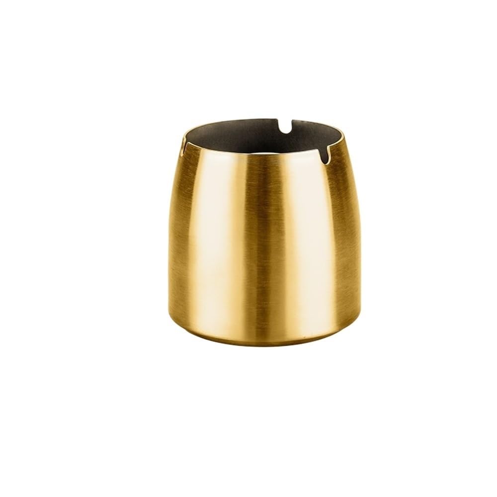 Practical ashtray Metal Ashtray Round Stainless Steel for Hotel Office Room Desktop Decoration(????)