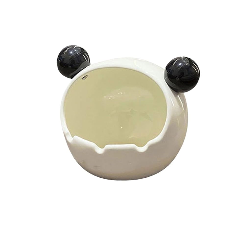 Practical ashtray White Ceramic Ashtray Portable Desktop for Outside Indoor Home Office Decor or Put key Candy