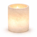 CraftsOfEgypt Single White Alabaster Candle Holder - Egyptian Tealight and Votive Candles Holders with Amber Glow for Home Décor - Natural Stone Soothing Tranquil