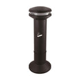 Stainless Steel Ashtray Cigarette Ash Bin Stand Up Windproof Ash Tray Creative Smokeless Metal Ashtrays Outdoor Garden(Black)