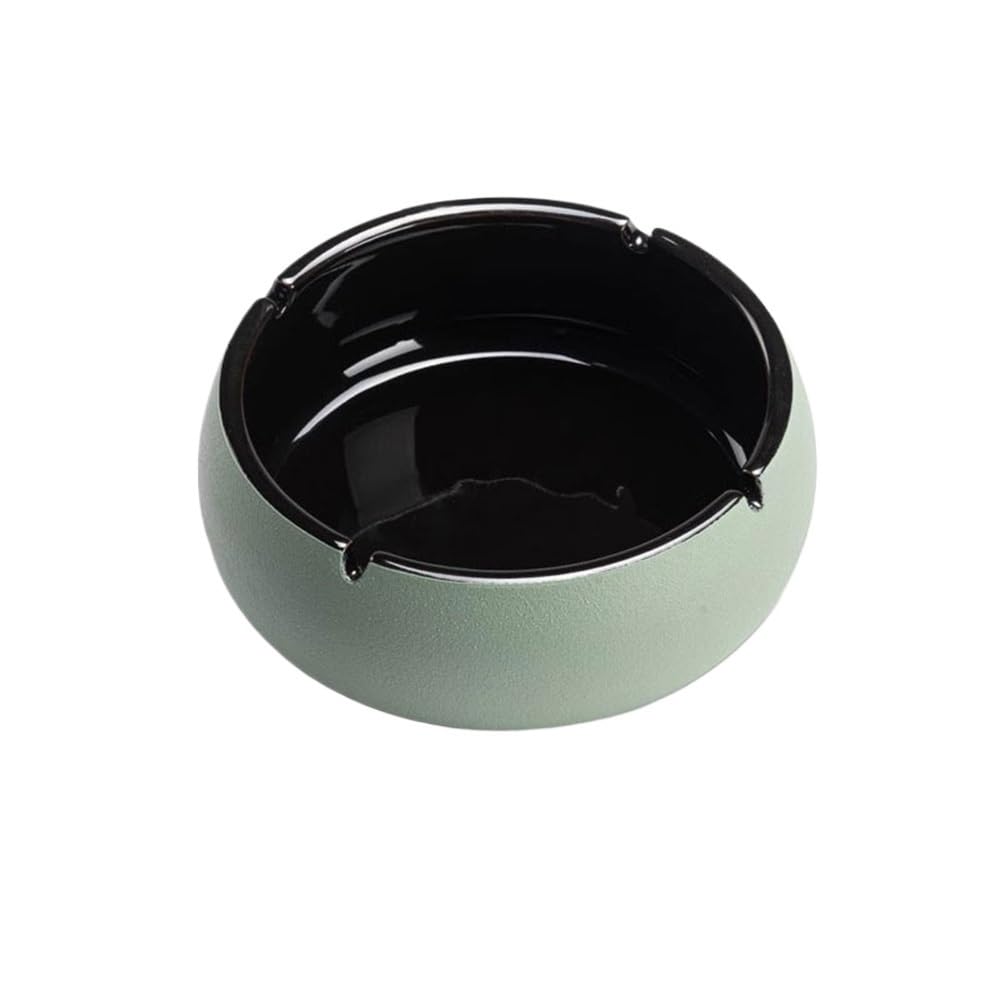 Practical ashtray Ceramic Large Capacity Ashtray Inner Wall Black Glaze Desktop Smoking Holder