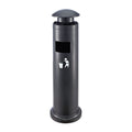 Standing Ashtray Outdoor for Patio Large & Tall Outside Ashtrays for Cigarette Butt Receptacle Disposal Commercial Metal Smokers Cigar Ash Tray(Black Metal Ashtray)