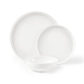 Cuisine Art JUDY 18PCS Bone China Dinner Set – Premium White Plates & Bowls | 6 Dinner Plates, 6 Side Plates, 6 Deep Bowls | Elegant, Durable Tableware for Daily Use & Special Occasions