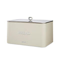Geepas RetroWave 13L Bread Bin – Premium Carbon Steel Bread Storage Box with Removable Lid, Extended Freshness Airflow & Portable Design – Cream (GCS63081UK-CR)