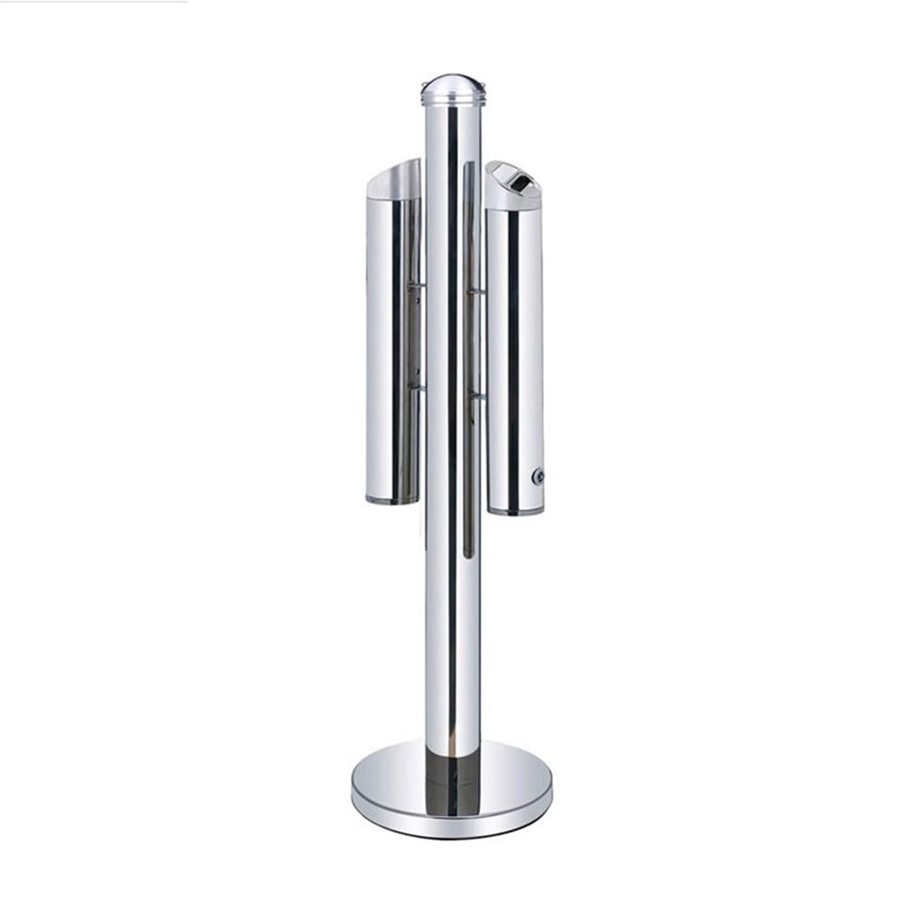 Standing Ashtray Can Be Fixed Stainless Steel Ash Pillar, Outdoor Hotel Lobby Cigarette Butt Column Patio