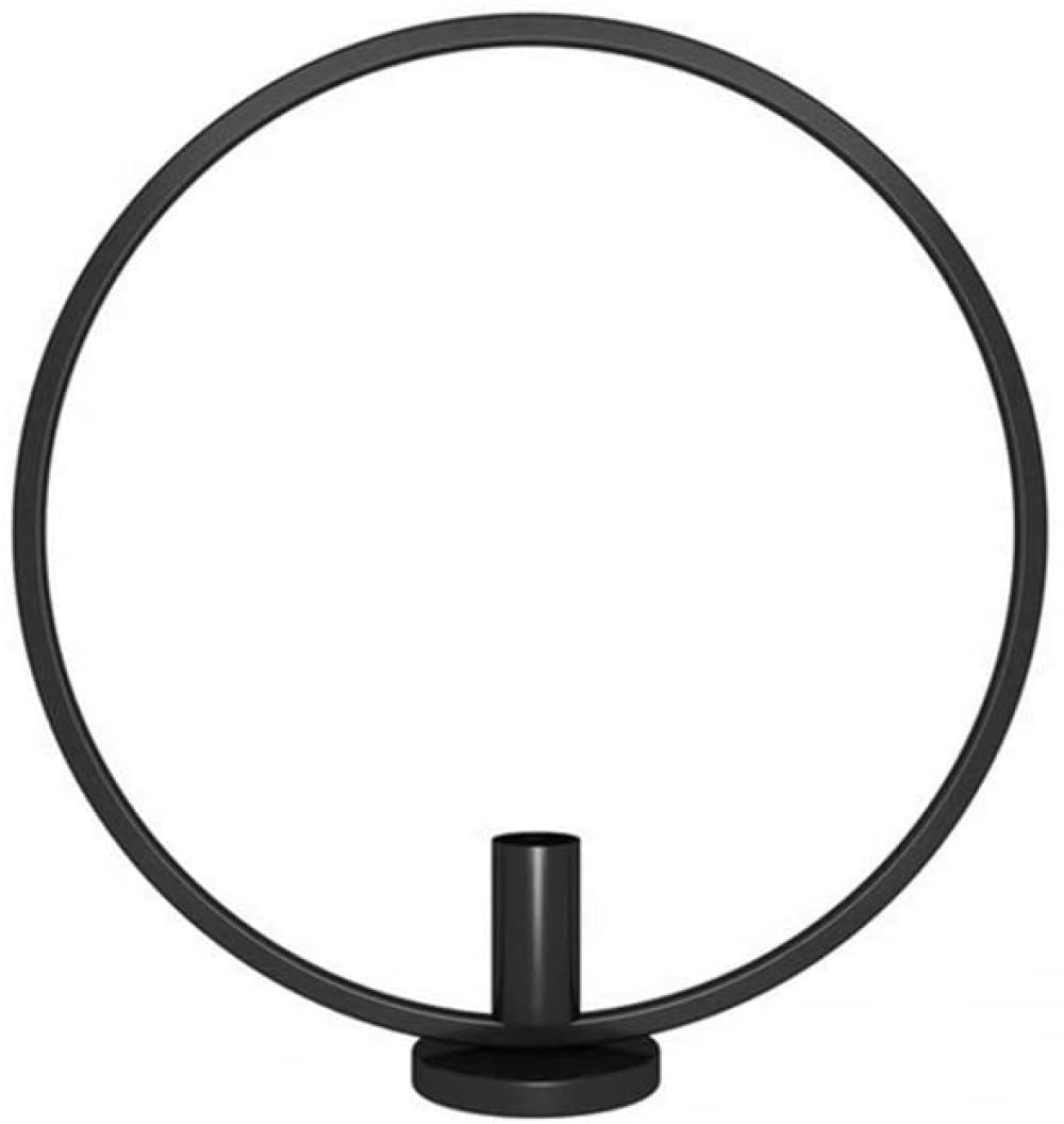 Cone Candle Holder Round Wrought Iron Decoration Round Candle Holder Geometric Metal Dining Table Wedding Dinner Candle Holder Black