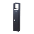 Standing Ashtray Black Lacquer Iron Cigarette Butt Collection Cylinder for Outdoor Hotel Street Square Patio