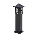 Standing Ashtray Vertical Extinguishing Trash can Outdoor with Lid Cigarette Butt Collector Smoking Area Stainless Steel Ash Pillar Patio(????)