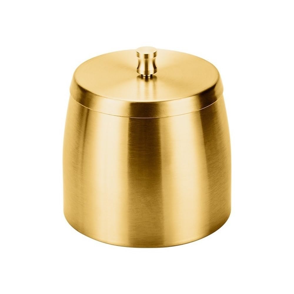 Practical ashtray Metal Ashtray Round Stainless Steel for Hotel Office Room Desktop Gold Decorations(????)