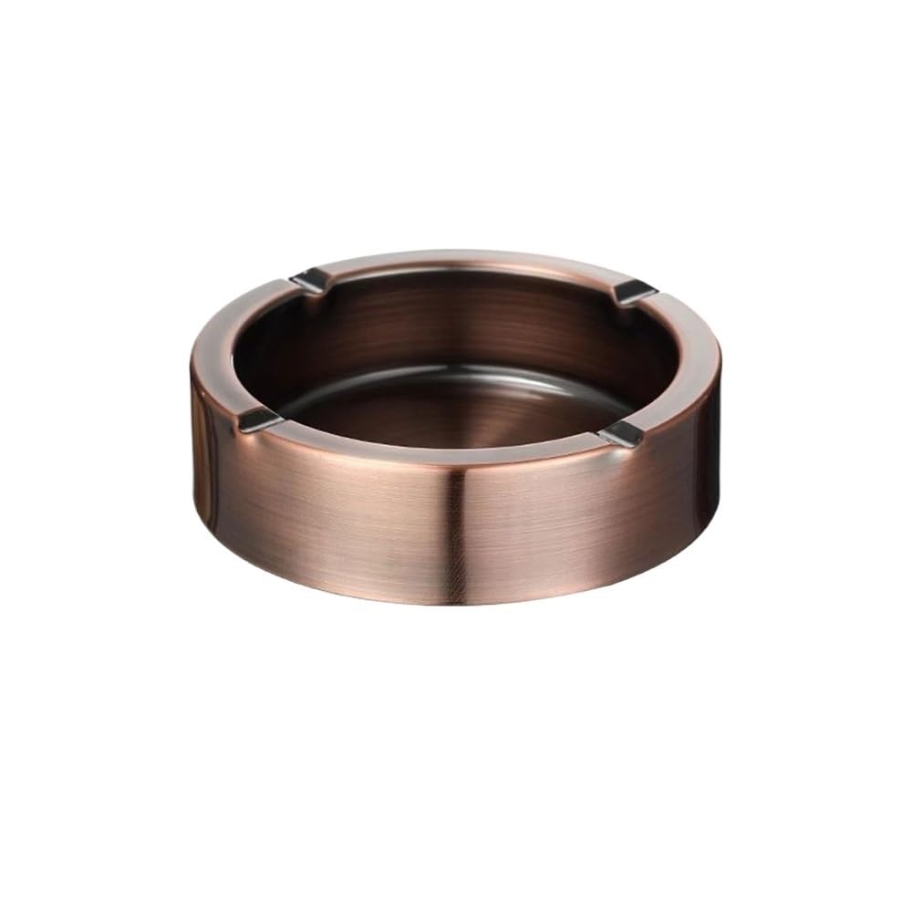 Practical ashtray Stainless Steel Electroplating Process Ashtray Tabletop Portable for Room Living Dining Offices Outdoor Garden etc(????)