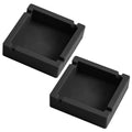 ZACI 2Pcs Cigar Ashtray Silicone Unbreakable Cigarettes Ashtray Big with 4 Dual-use Rest for Outdoors, Patio, Outside, Indoor (Black)