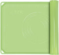 NALACAL Silicone Pastry Mat Kit 26.5"*17.7" Extra Thick Large Non Stick Baking Mat with Edge Heighten, Reusable Food Grade Silicone Dough Rolling Mat for Making Cookies, Macarons, Bread(Green)