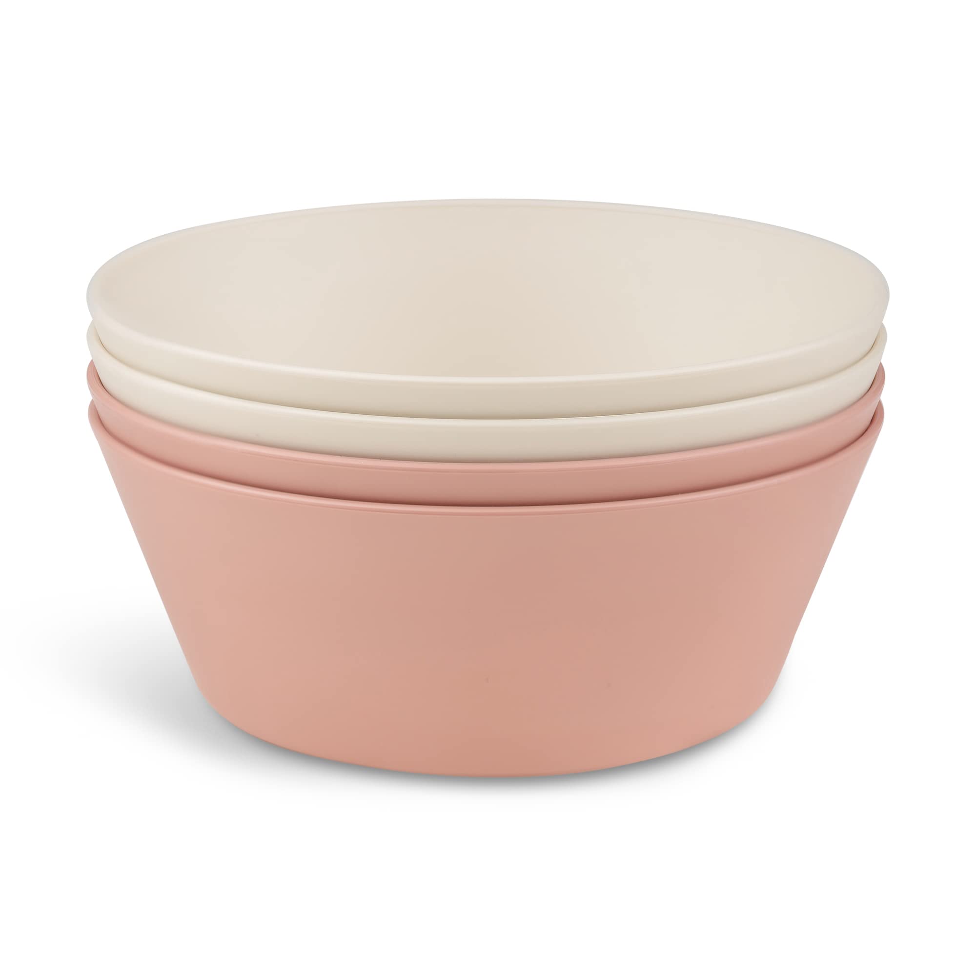 Citron- Unbreakable Bowls Set of 4 | 100% Organic | Reusable, Biodegradable, Environment friendly, & Unbreakable- Pink/Cream