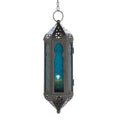 Ocean Blue Glass Azul Serenity Hanging Candle Lantern
