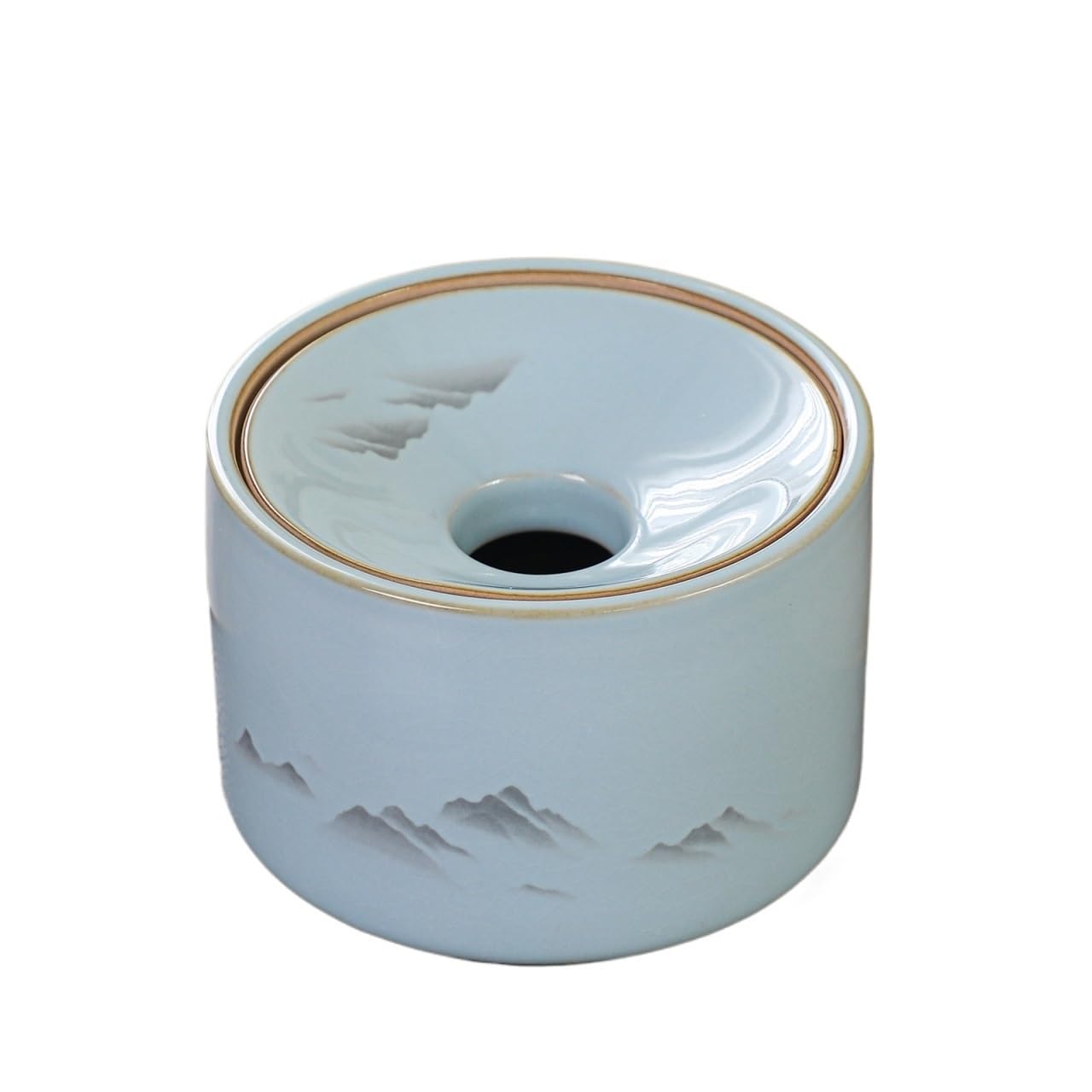Practical ashtray Simple Round Ceramic Ashtray for Home Living Room or Office Use with Lid
