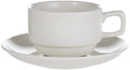 08-148 Porcelain Coffee, Tea Cup and Saucer, 200 ml Capacity, Ivory