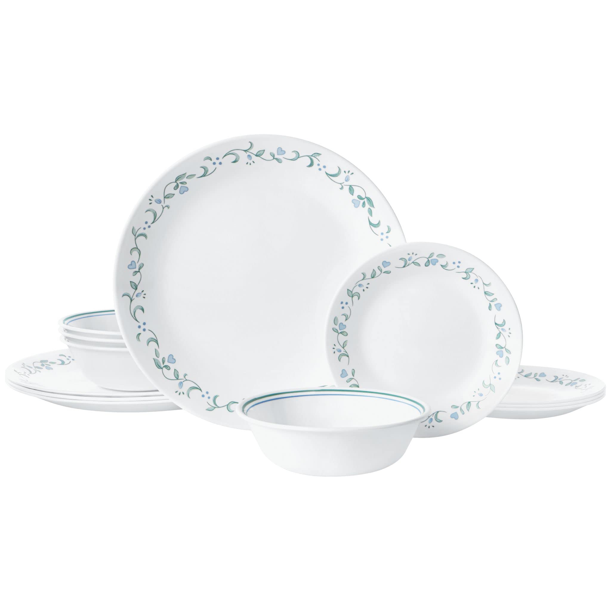 Corelle Dinnerware Set,White,12-Piece, 1141877