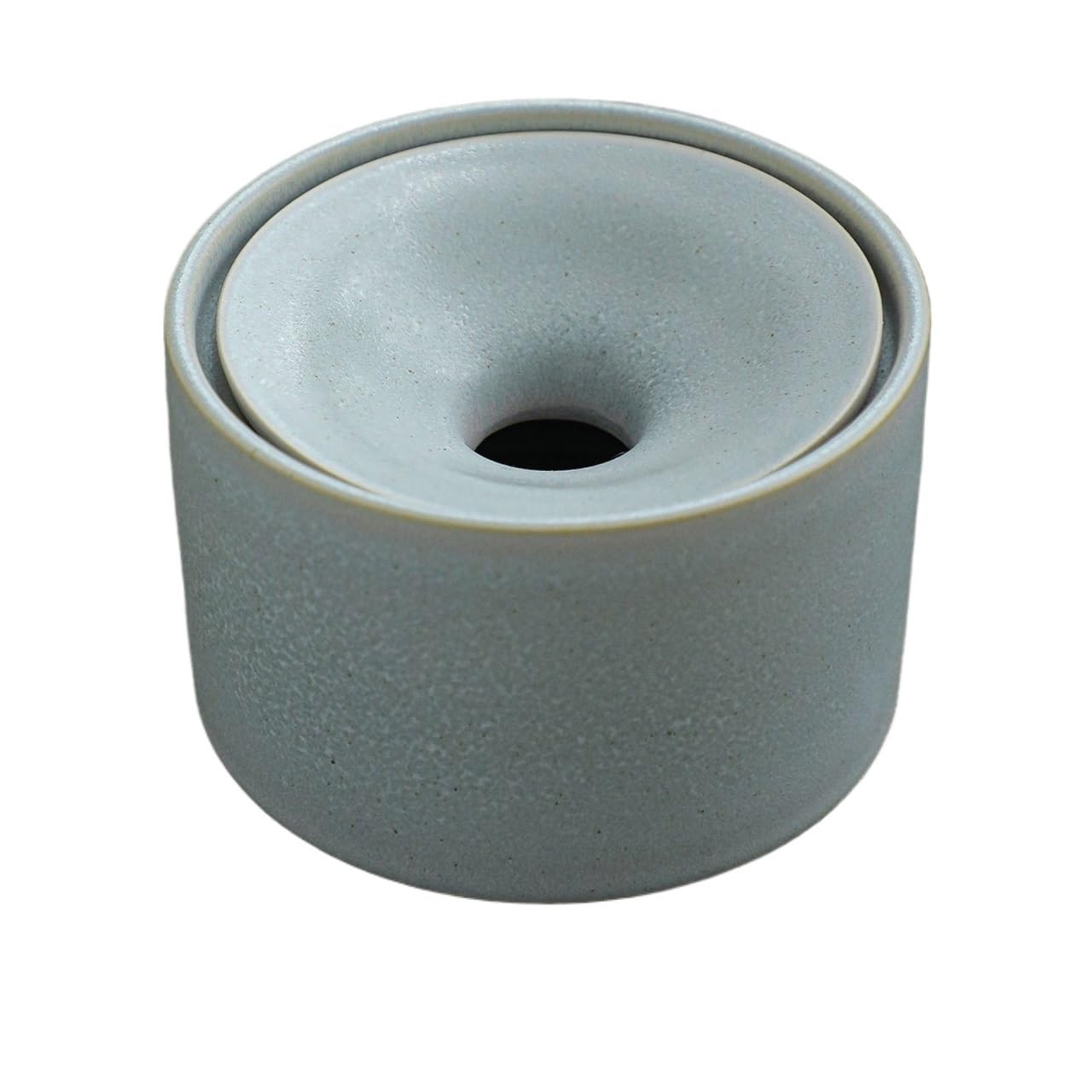 Practical ashtray Round Ceramic Ashtray for Home Living Room Office, Tea Table Simple Funnel Lid to Prevent Flying Ash