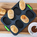 Rectangular Silicone Baking Pan, Clear, Oven Safe, 8 Units, 35x28cm, Food Grade, Non-Stick, Dishwasher Safe