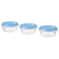 Ikea PRUTA Food Container, Transparent/Blue 70 ml Pack of 3