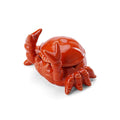 Crab Ashtray with Lid for Cigarette Ceramic Red Windproof Ash Tray for Home Office Tabletop Outside Patio Outdoor