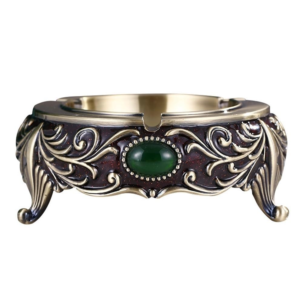 Practical ashtray Ashtray Metal Unique Pattern for Office Home Hotel Living Room Desktop Cigar Holder