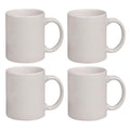 exciting Lives Plain Ceramic Coffee Mugs (White)- Set Of 4