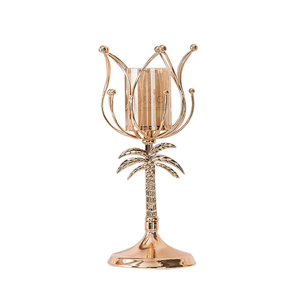 Candlestick Holder Candle Holder Golden Candle Holder Metal Candlestick Festival Wedding Dining Table Decoration Accessory Desktop Candlesticks Home Decor Candelabra Deco,One Color,13.5 * 29cm