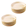 Areca Leaf 8 inch Round Shallow Plate 100% Compostable| Disposable Eco-Friendly Biodegradable Like Bamboo wood Plates | Party,Wedding, Event Plates (Microwave & Oven Safe) (50)