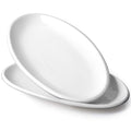 DOWAN 16" Serving Platters, Serving Platters for Wedding, Large Oval Porcelain Serving Tray for Entertaining, Dinner Platters for Serving Food Appetizers Meat, Serving Dishes for Parties, Set of 2