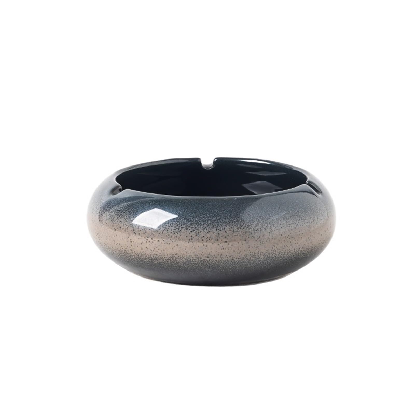 Practical ashtray Gray Gradient Color Striped Ashtray with Card Slot Ceramic Windproof Office Desktop Decorative Ornament(????)