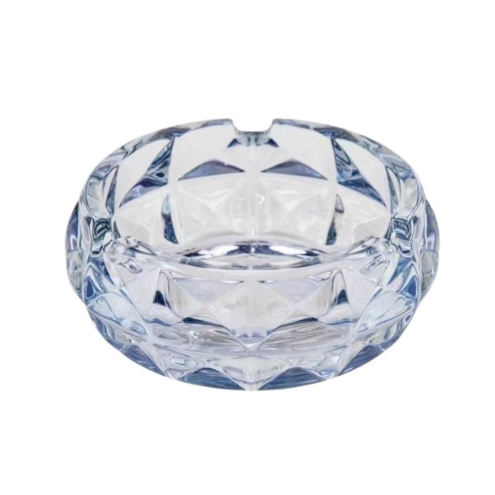 Practical ashtray Ashtray Made Of Glass for Living Room Office Desktop Blue Transparent(????)