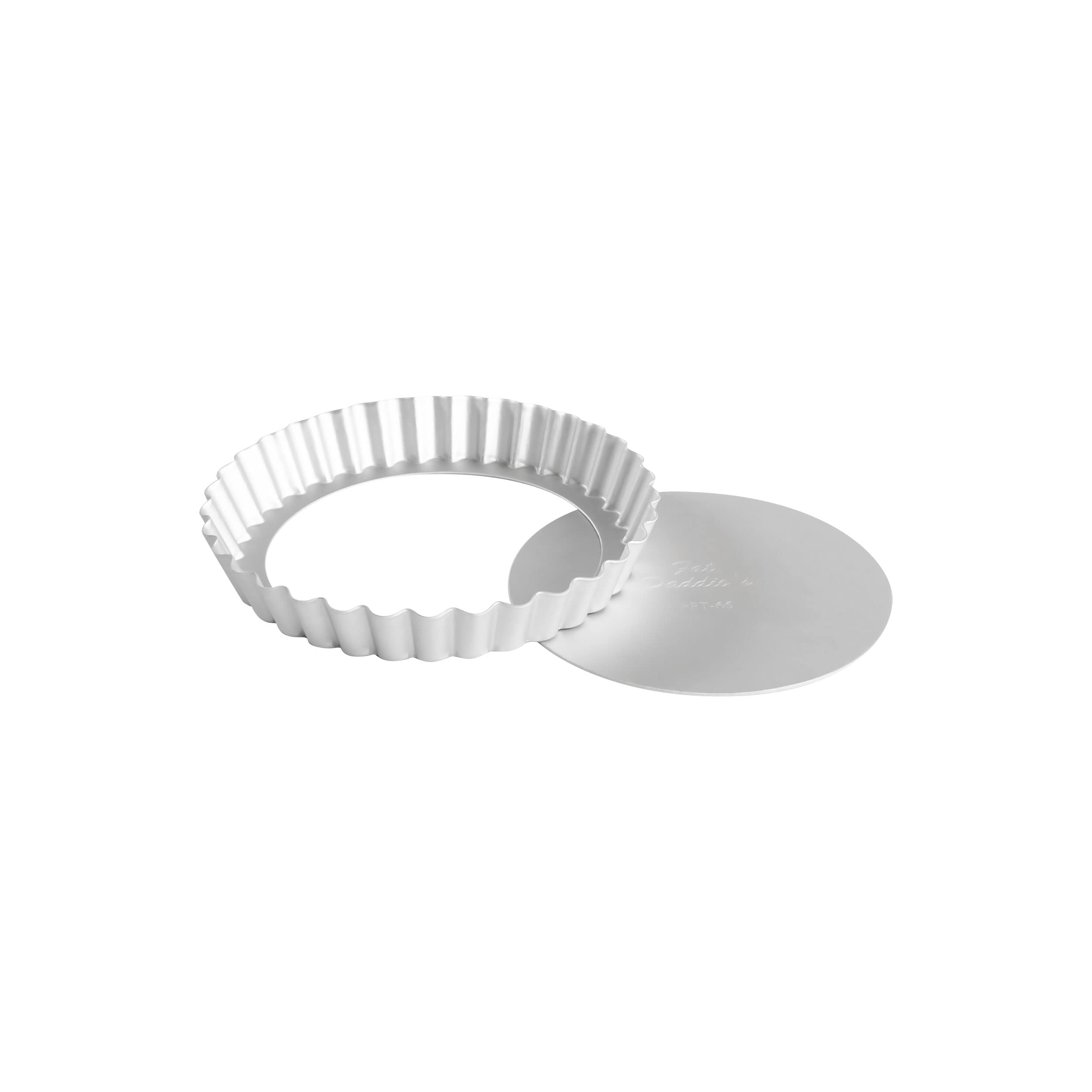 Fat Daddios Pft-65 Removable Bottom Fluted Tart Pan, Aluminum, Silver