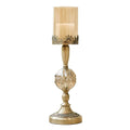 Candle Holders Metal Glass Candlestick Romantic Candlelight Dinner Props Simple Modern Home Light Luxury Dining Table Candle Holder Retro Decorations Candle Stand (Size : Small)