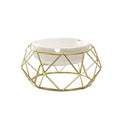 Practical ashtray Ashtray with Shelf Geometric Decorations for Living Room Office Ceramic(Gold)