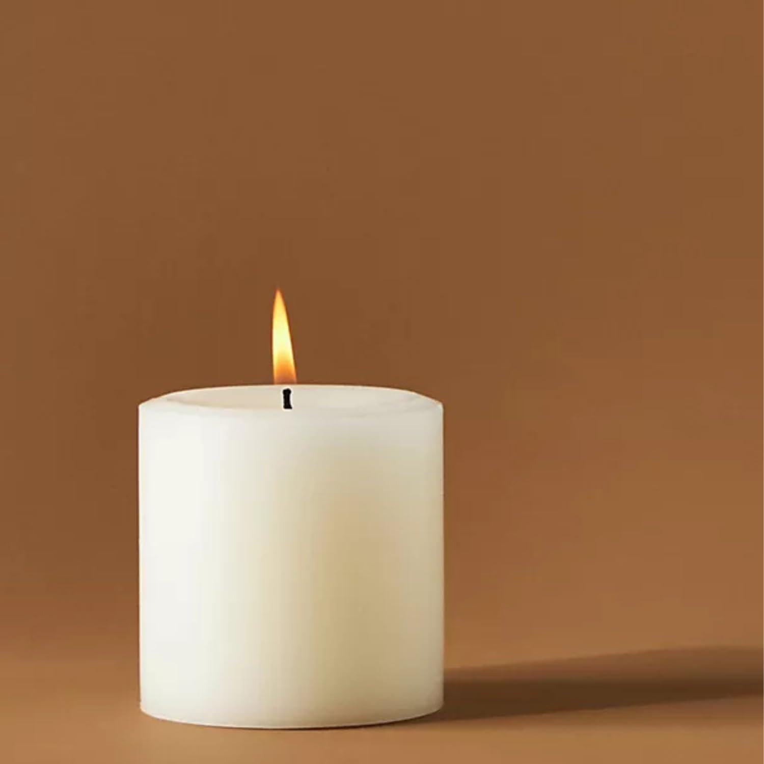Mado Gallery Pillar Candles Mini & Large, Paraffin, Dripless, Long-Lasting, Unscented, Ivory Pillar Candles, Ideal Candles For Weddings Home Decorations (Package Of 6 Pieces, 7.5x7.5 CM / 3x3 INCHES)