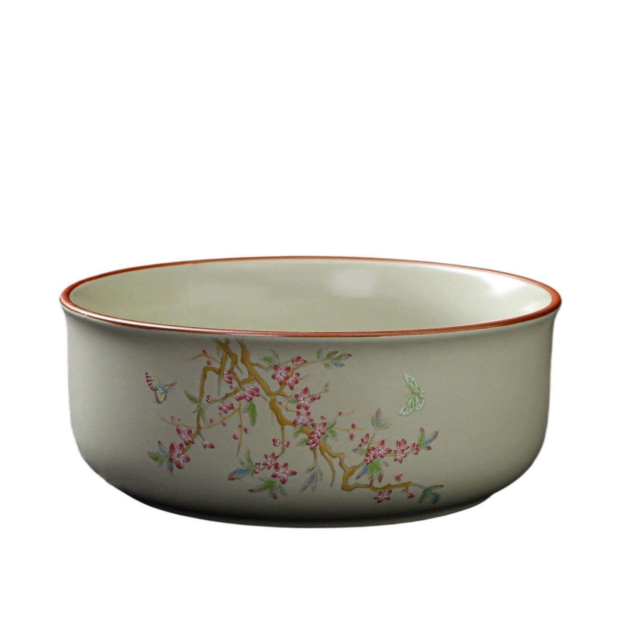 Practical ashtray Large Floral Pattern Ceramic Ashtray for Office Desktops Home Use and Living Room Ash Collection