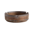Practical ashtray Ceramic Round Shape Ashtray Indoor Outdoor Tabletop for Living Dining Offices Garden etc(Rust colour)