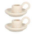 Alipis Nordic Ceramic Candlestick Holder with Handle 3.23 Inch Taper Candle Stand Decorative Candlelight for Home Dining Wedding Banquet