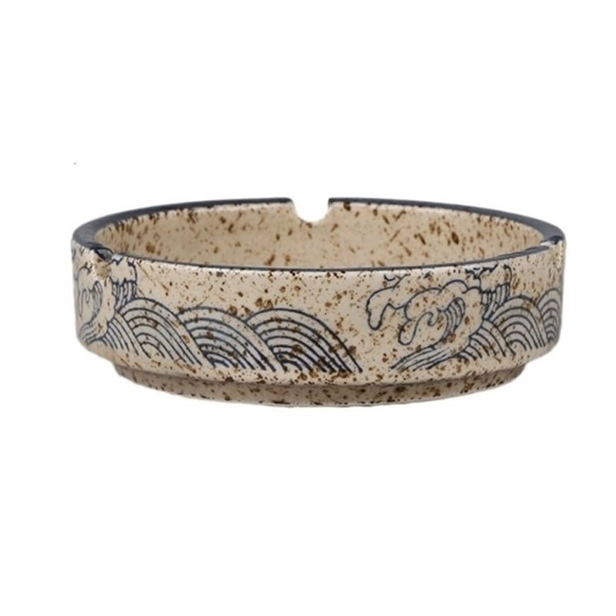 Practical ashtray Retro Ashtray Ceramic Material Unique Pattern for Hotel Living Room Desktop Small Size Cigarette